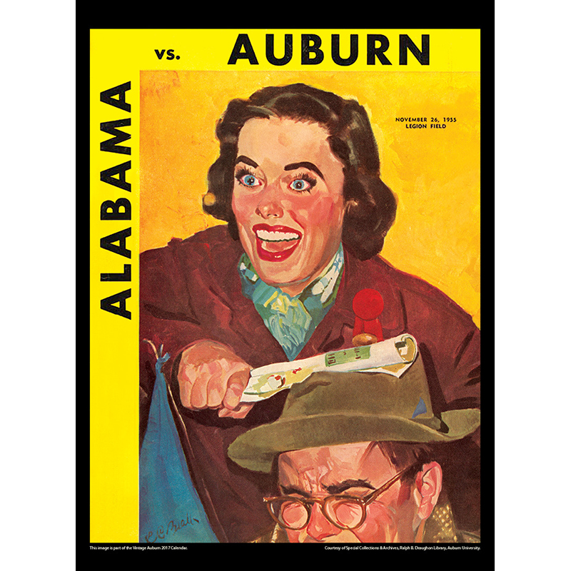 2017 Vintage Auburn Tigers Calendar December Image
