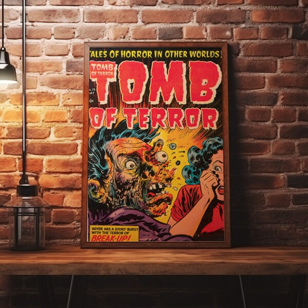 Image of Tomb of Terror #15 poster sized comic book cover reproduction in a frame